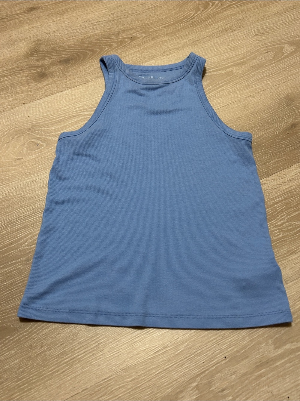 Rachel Zoe Layering Essentials Light Blue Ribbed Tank Top Sz Large